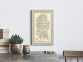 old map of wiltshire in frame