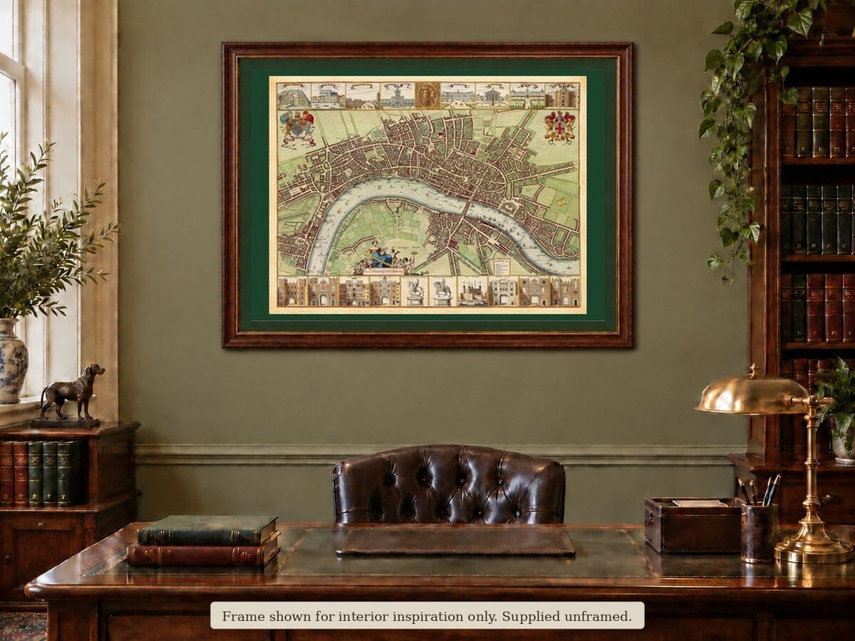 old-map-of-london-hollar-framed-solicitors-office