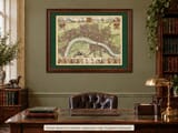 old-map-of-london-hollar-framed-solicitors-office