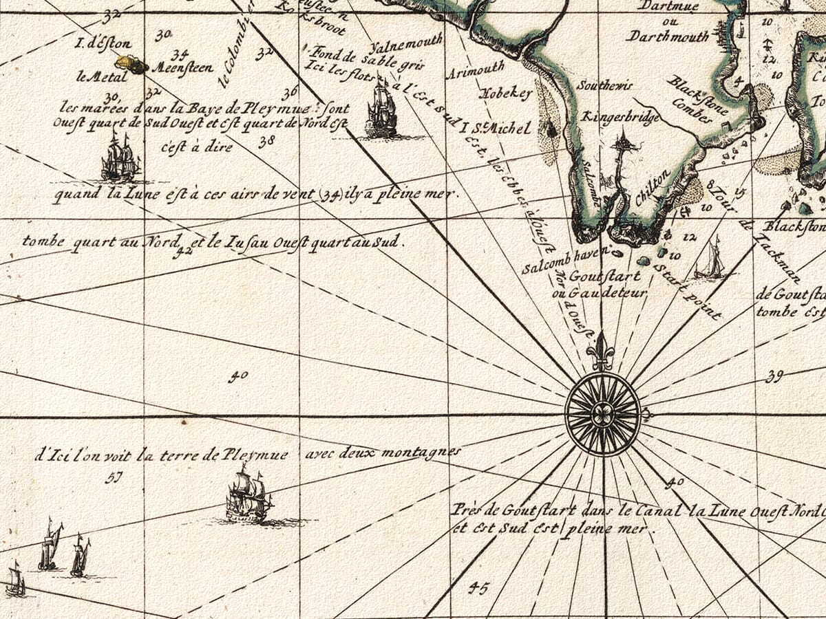 Sea Chart Of South Westerly Great Britain The Old Map Clock Company