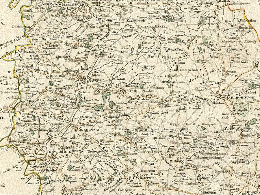 wiltshire 1787 map detail