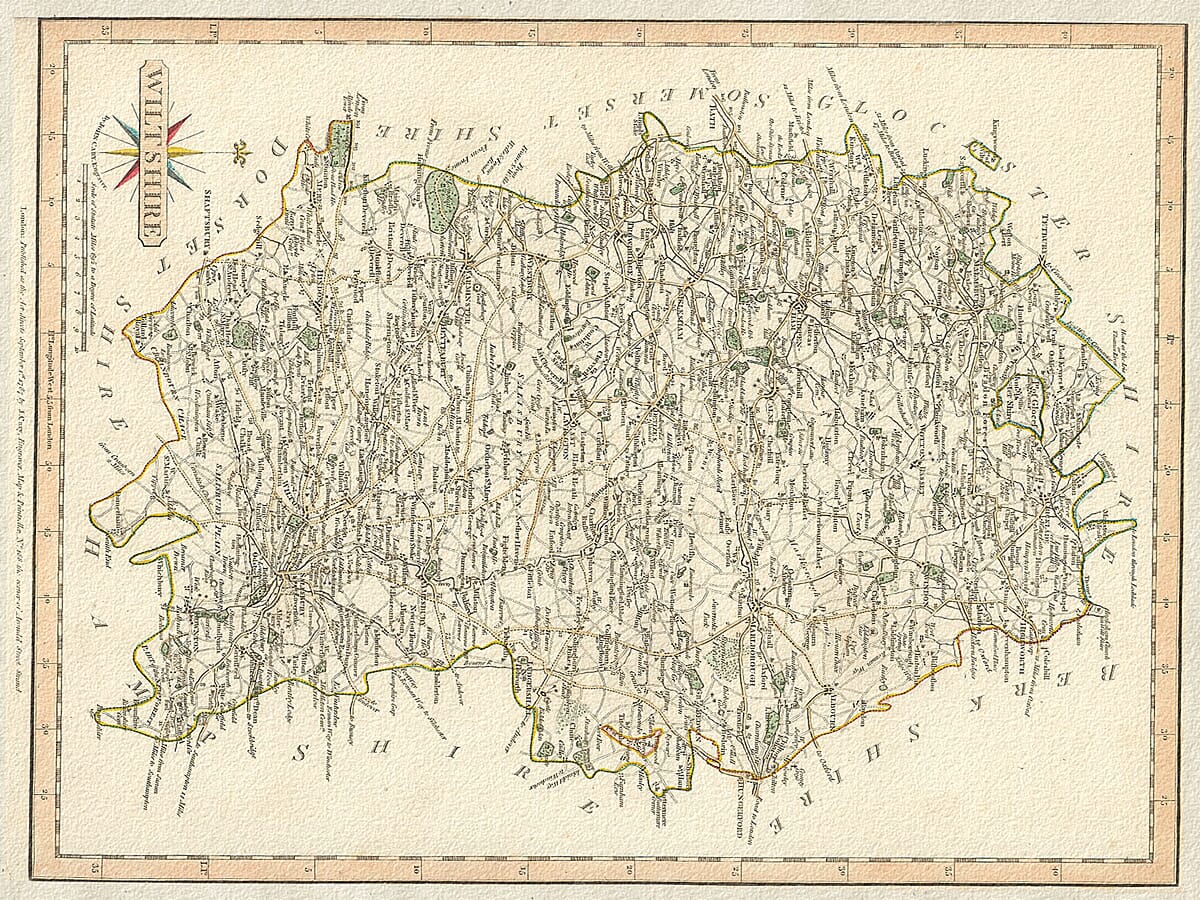 Old Map of Wiltshire