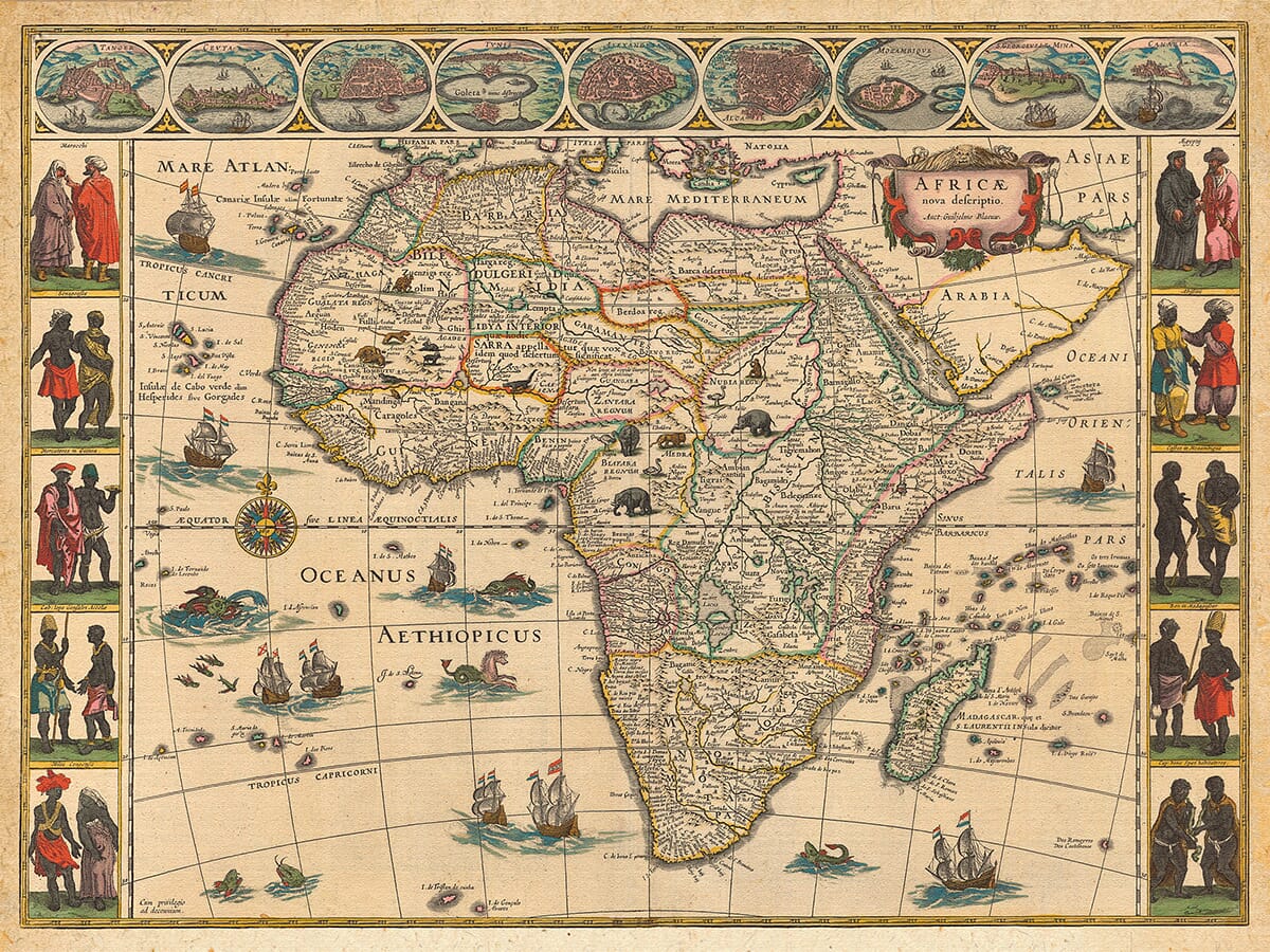 1644 blaeu africa map