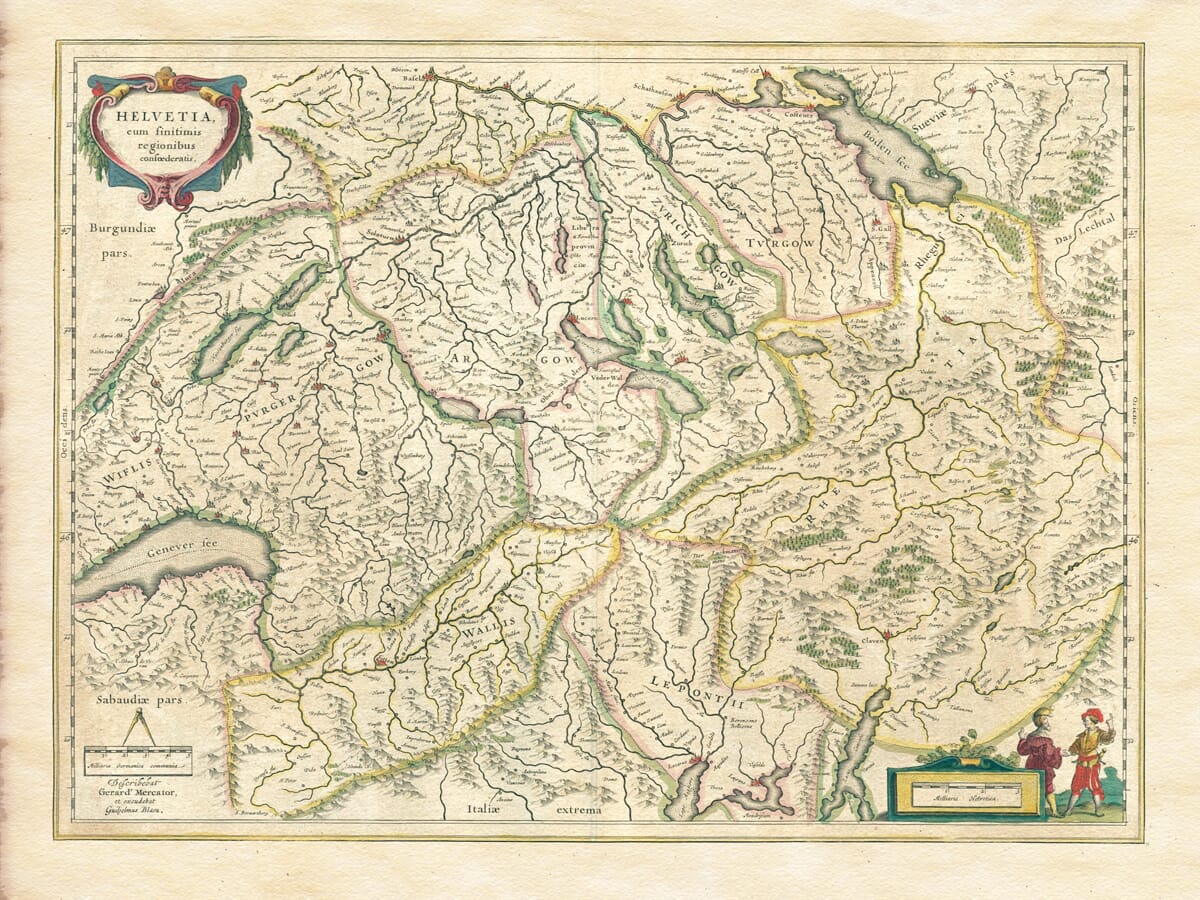 Blaeu Switzerland Map