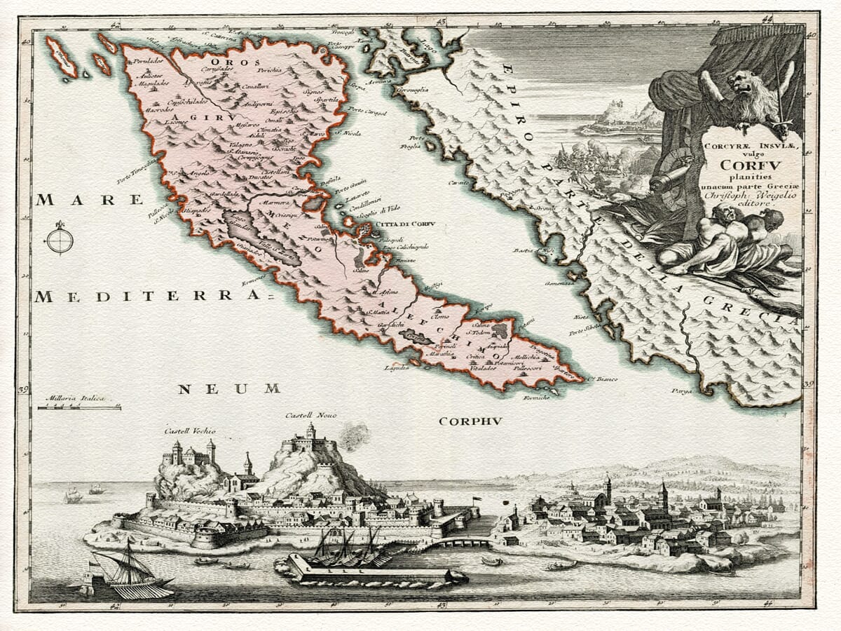 Old Corfu Map