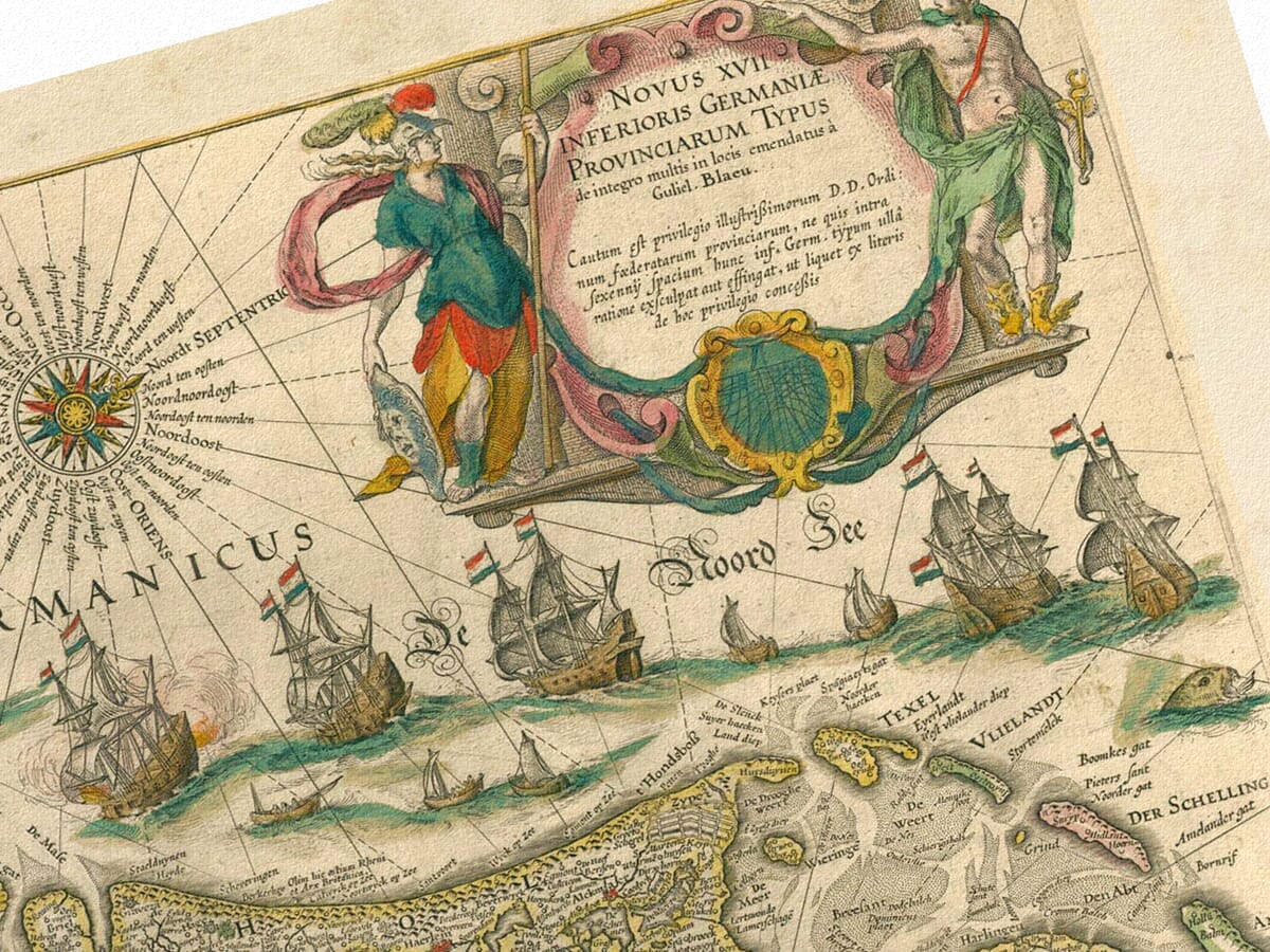 Early map of Germany Detail