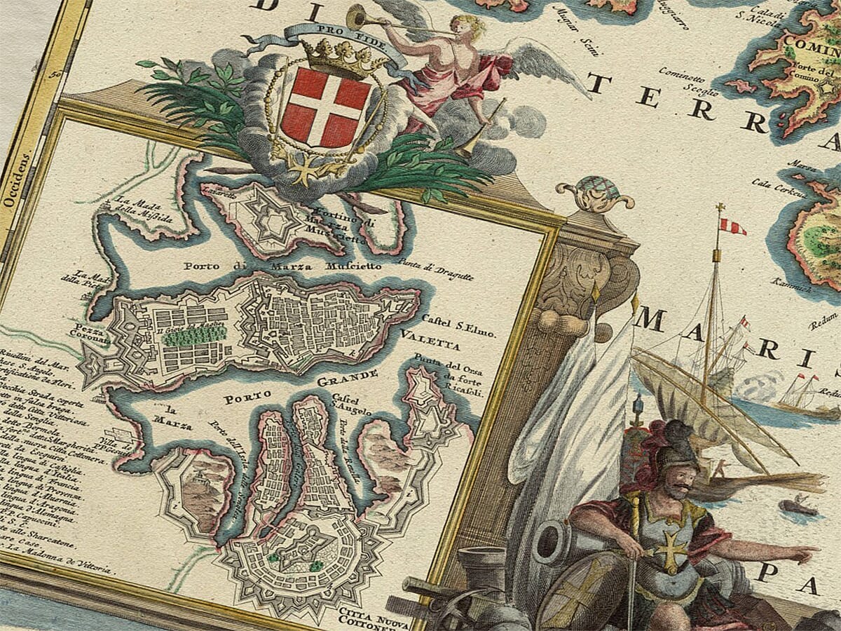 Detail from Old Map Malta