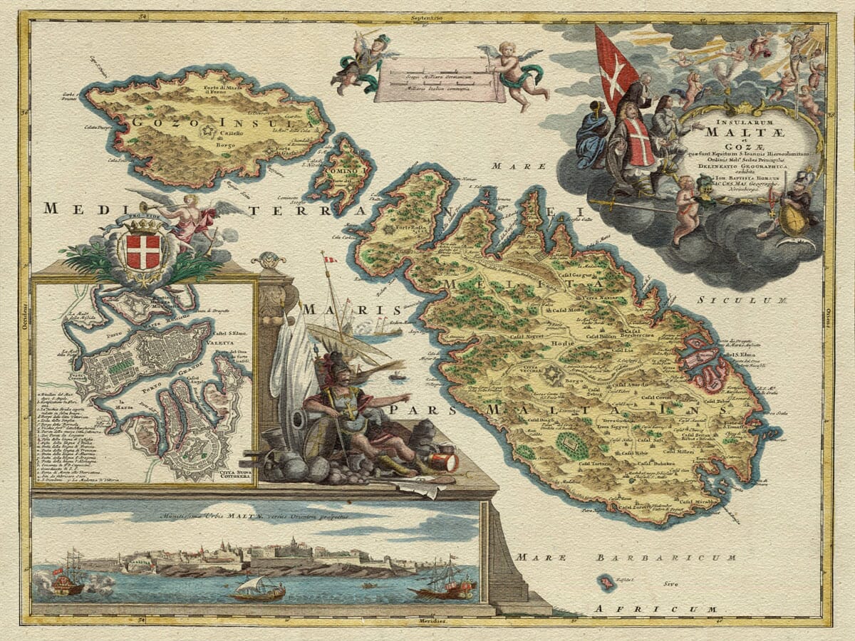 Malta The Old Map Company