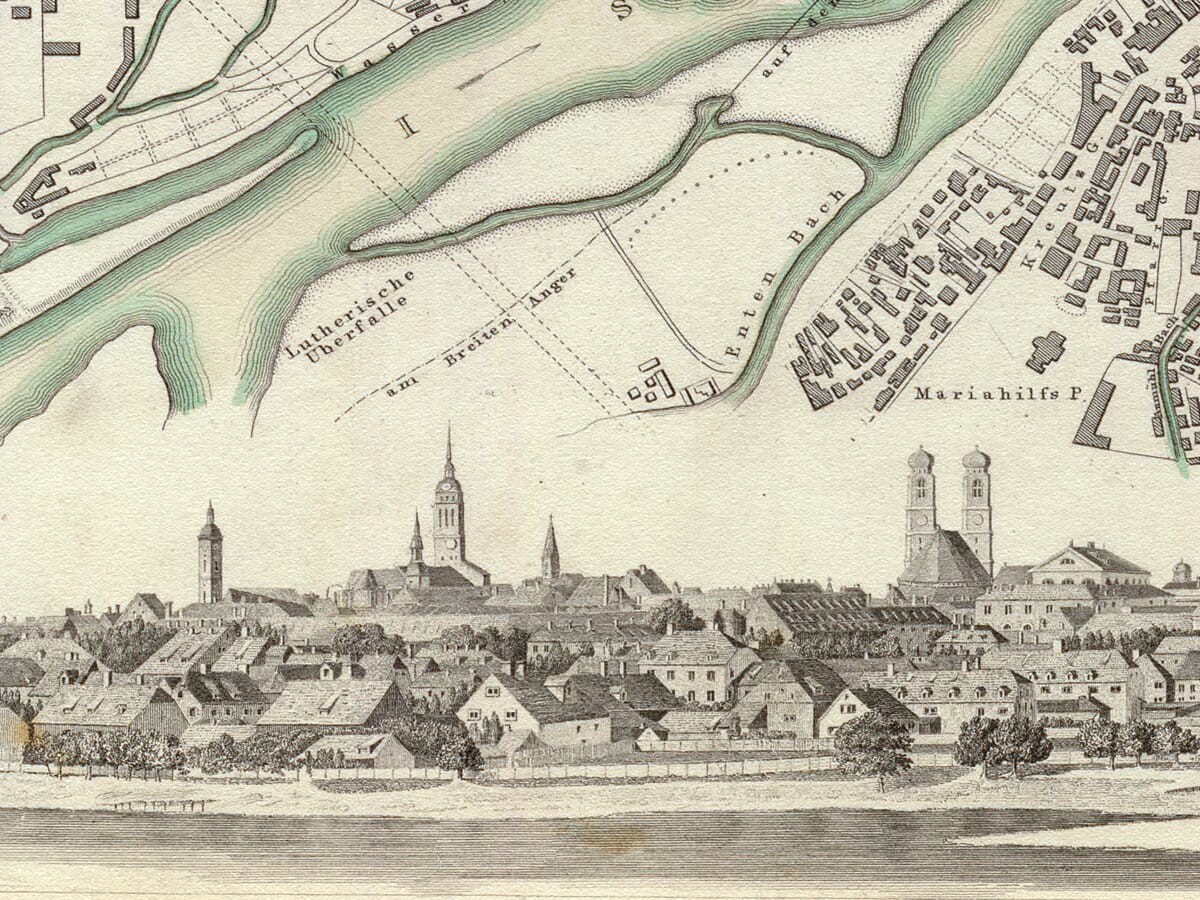Detail from old Munich Map
