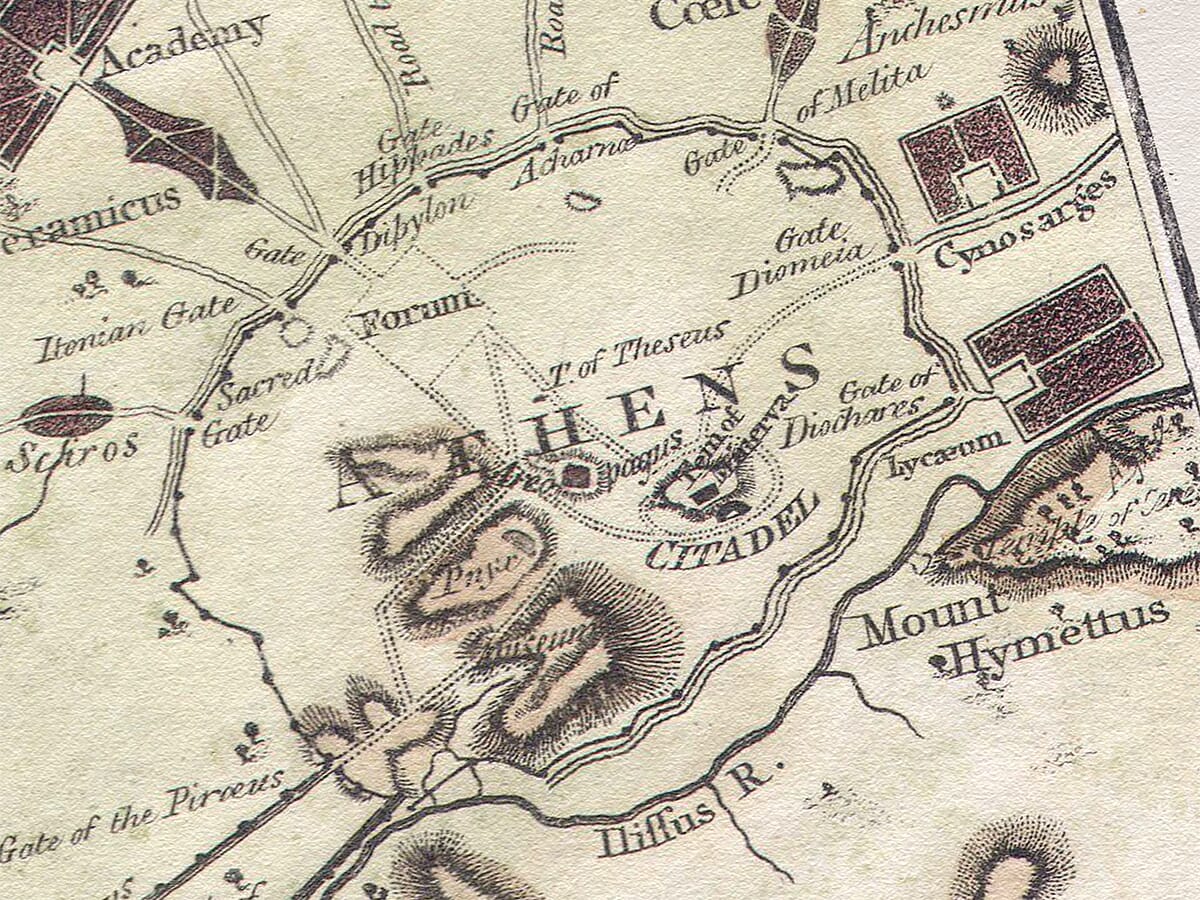 Old Town Plan Athens Detail