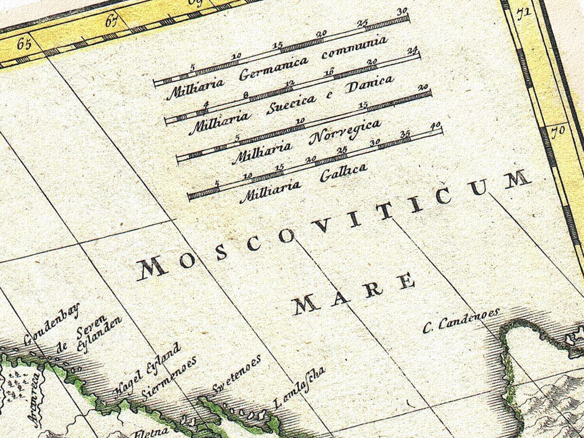 Old Scandinavia Baltics Map Detail