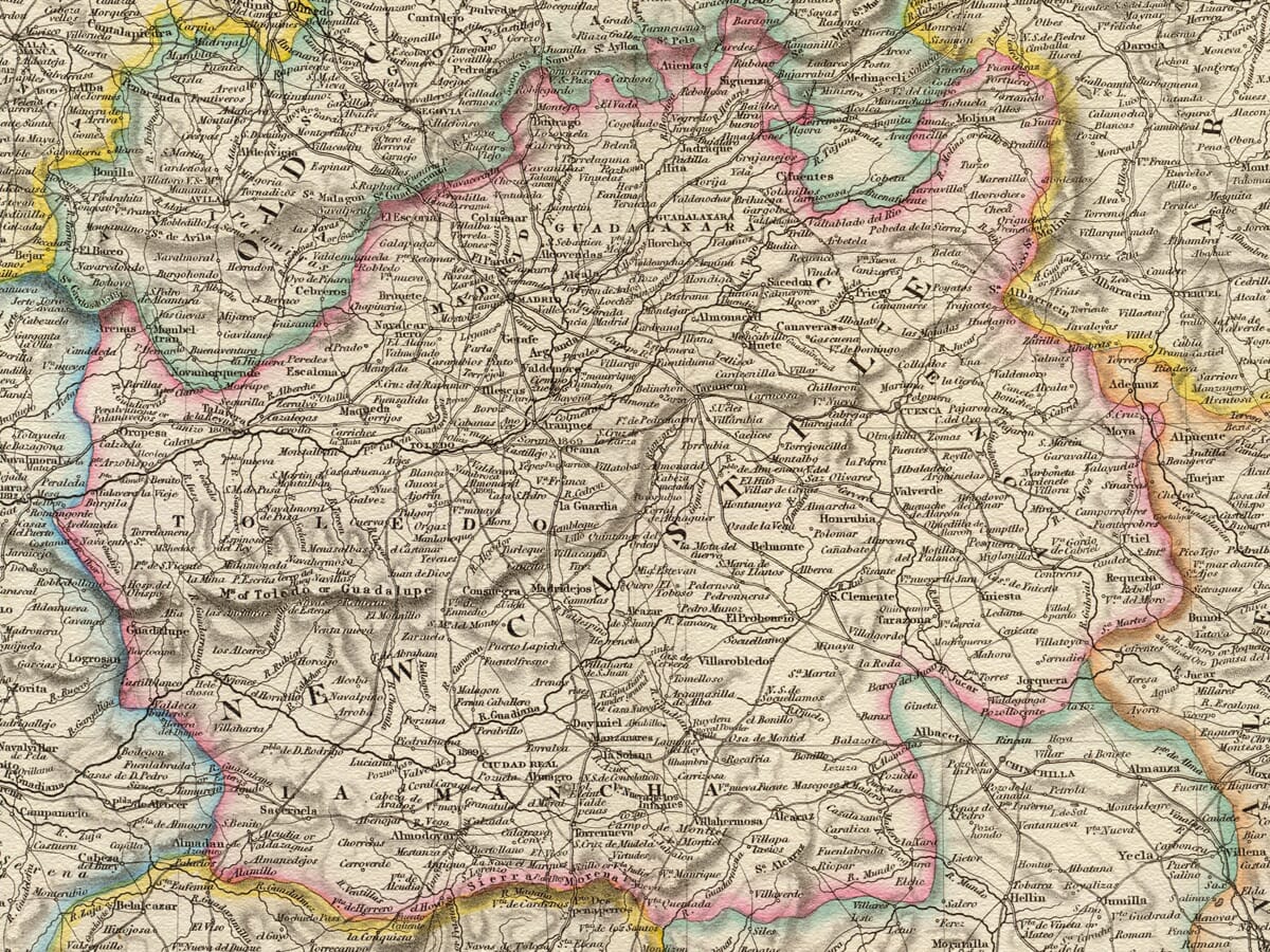 Spain Portugal Map Detail 2