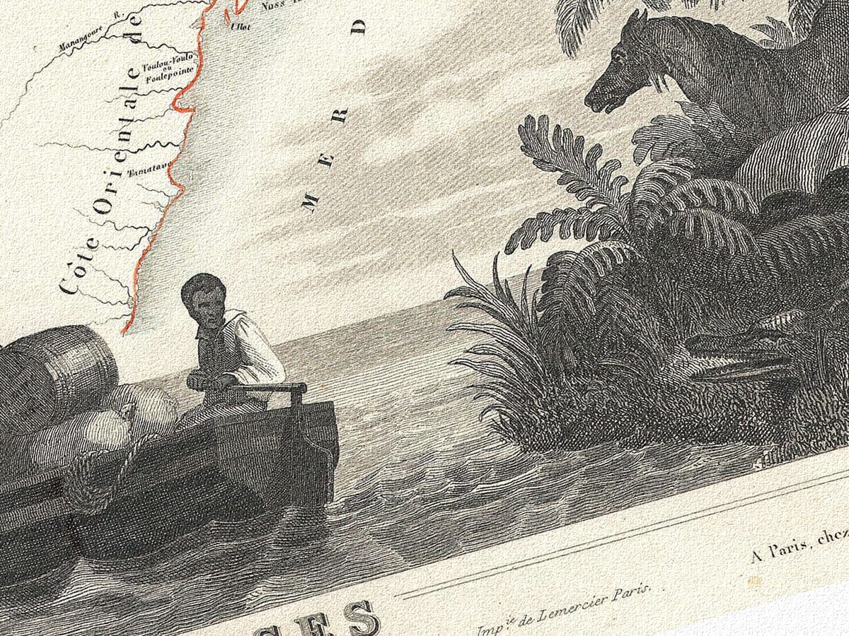 Old Senegal Map Detail