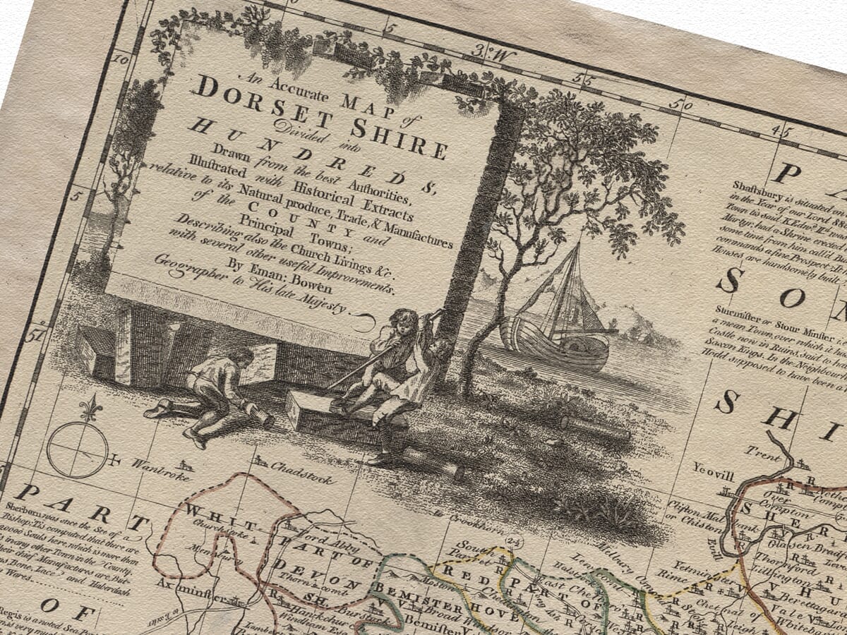 detail from old map of dorset