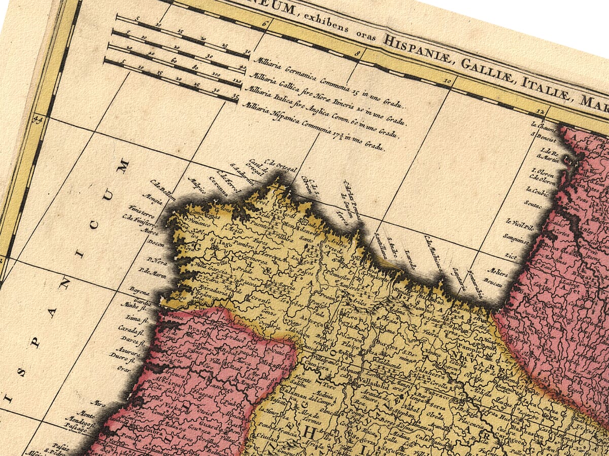Large map of Mediterranean enlarged detail