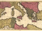 Large old map of Mediterranean