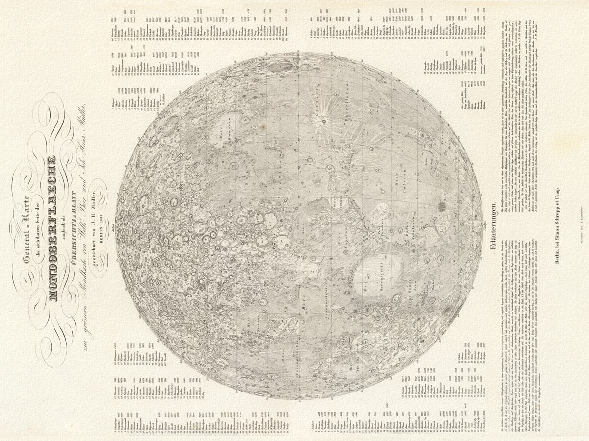 old map of moon