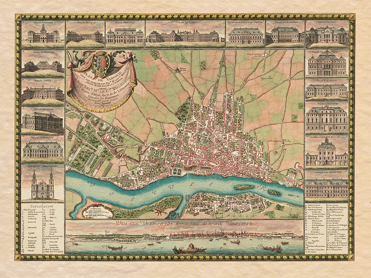 old map warsaw