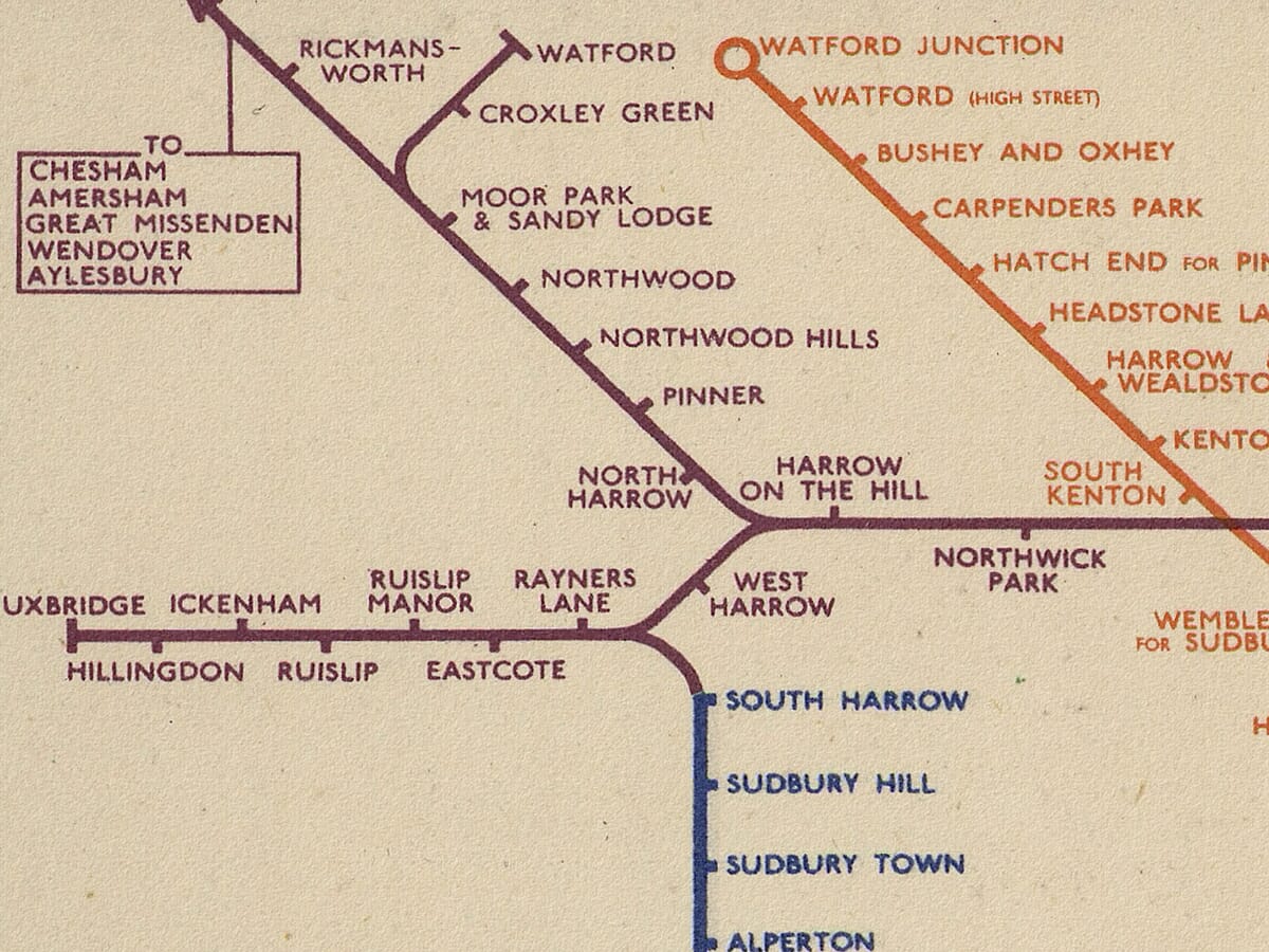 Old Underground Map detail