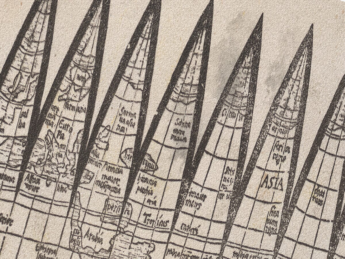 very early map detail close up