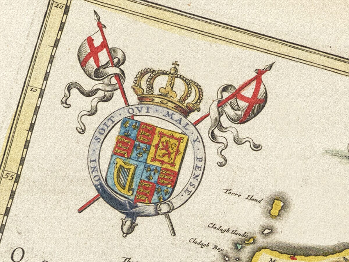 Detail from old map of ulster