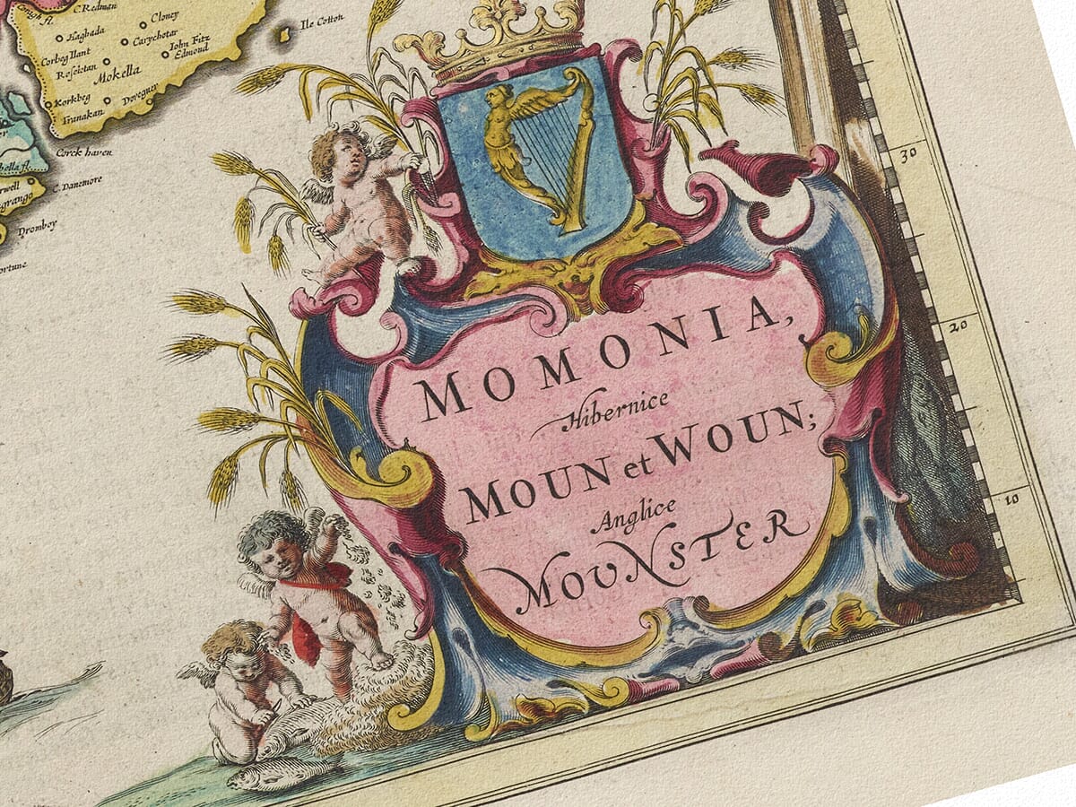 detail from an old map of southern ireland