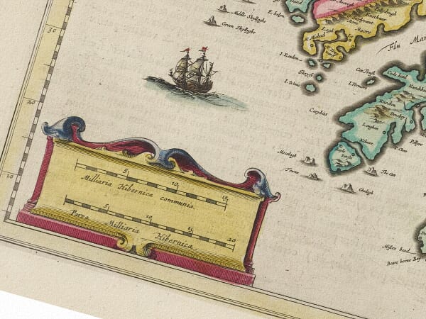 detail from an old map of southern ireland