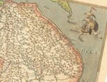old map with sailing ship