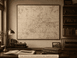 Large Old Railway Map of London Framed Example