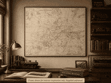 Large Old Railway Map of London Framed Example