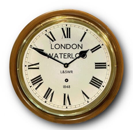 Vintage Railway Station Clock Waterloo SWR