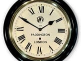 Old Paddington Station Clock Black