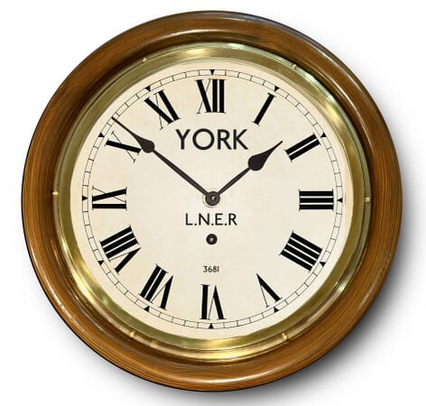 York Station Clock Large Roman