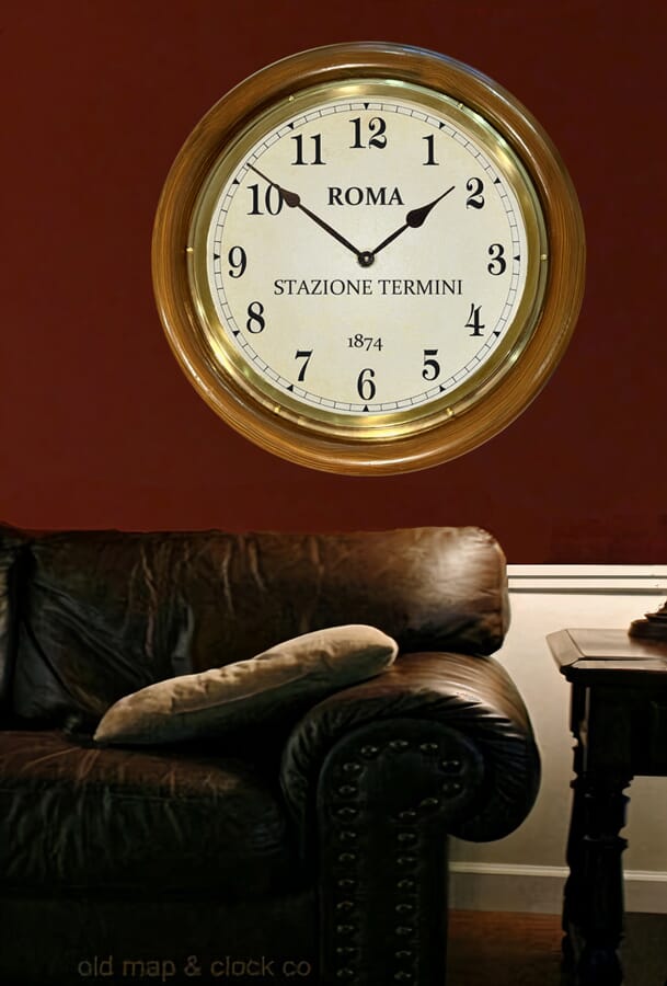 Roma Termini Railway Station LWA - 6LWA Rome Clock On Wall 