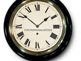 Large Roman Black Cased Clock Personalised