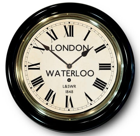 Large Black Wall Clock