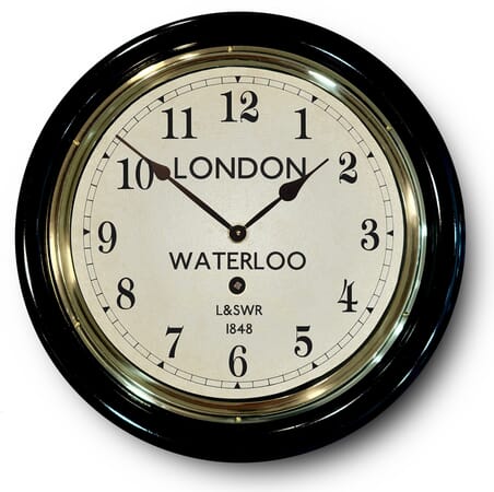 Large Black Wall Clock
