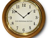 Large Wood Arabic Clock Personalised