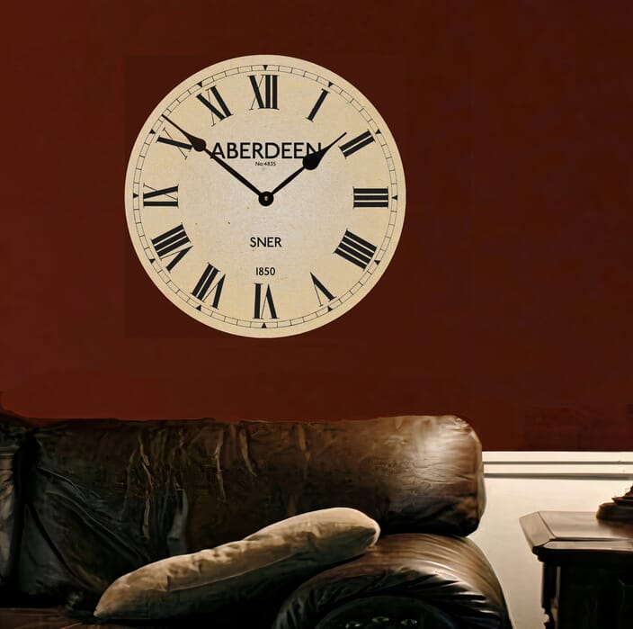 Aberdeen Station Large Clock on Wall