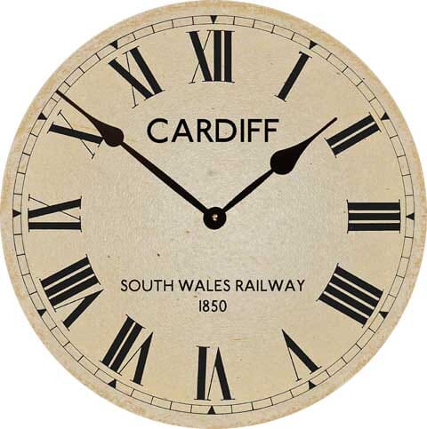Cardiff Station Clock Large Size on wall