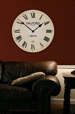 Salford Old Station Clock Large on Wall