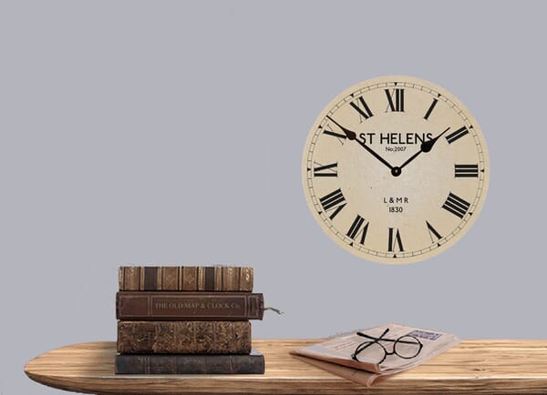 St Helens Clock on Wall