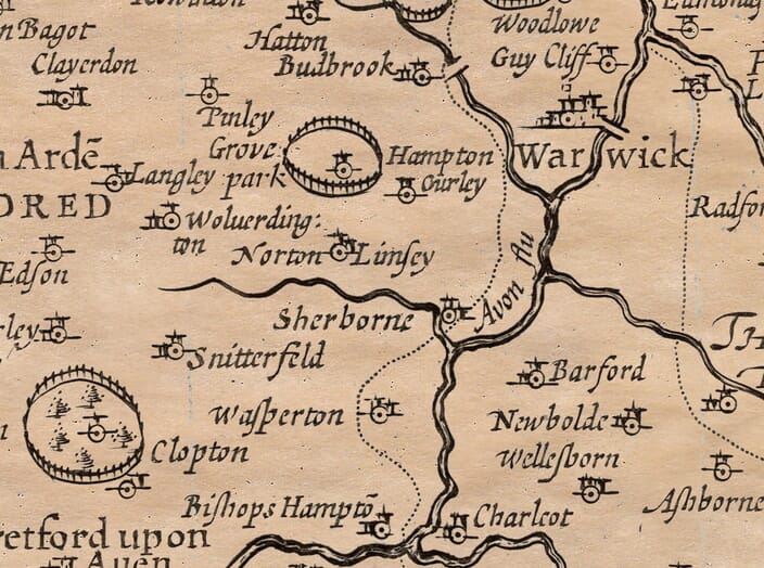 Norton Lindsey Church History . . . an old map.
