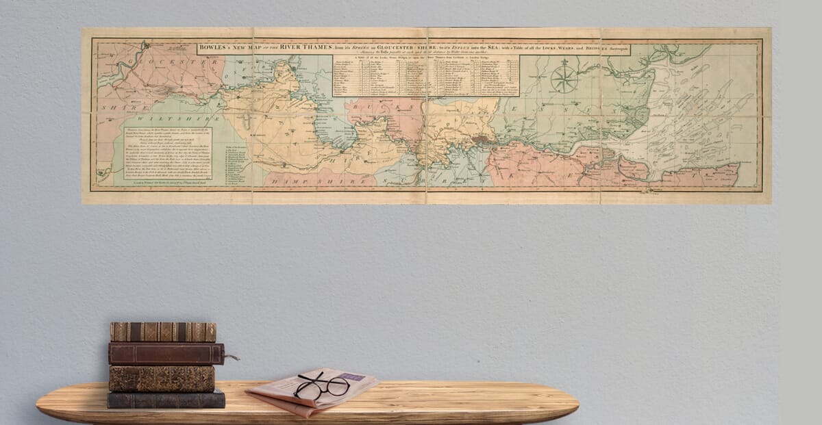 Thames Map Medium Size