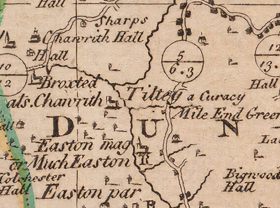 Detail from Vintage Map of Essex