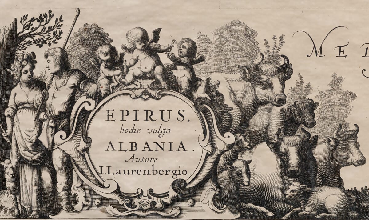 Old Map of Albania Title Piece