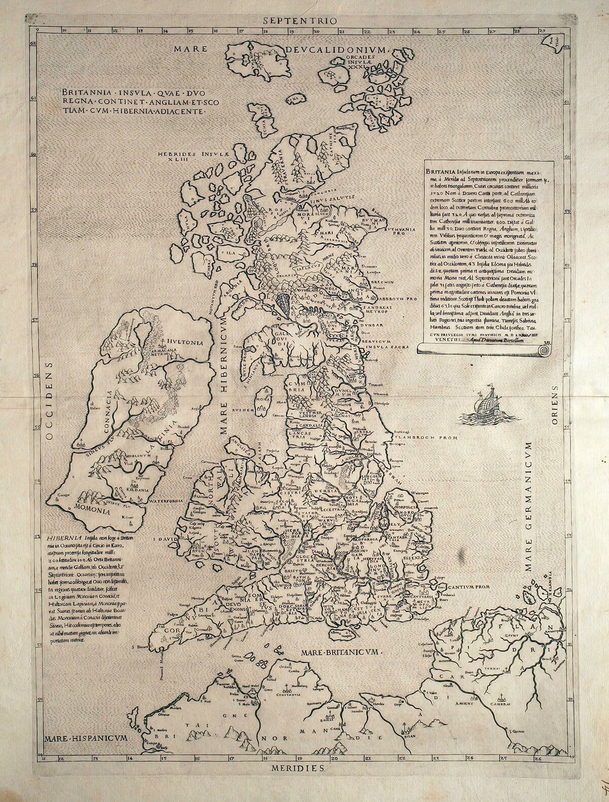 Early Map of the British Isles (Britannia) - The Old Map Company