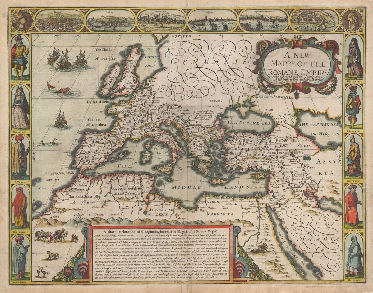 Reproduction Map Roman Empire