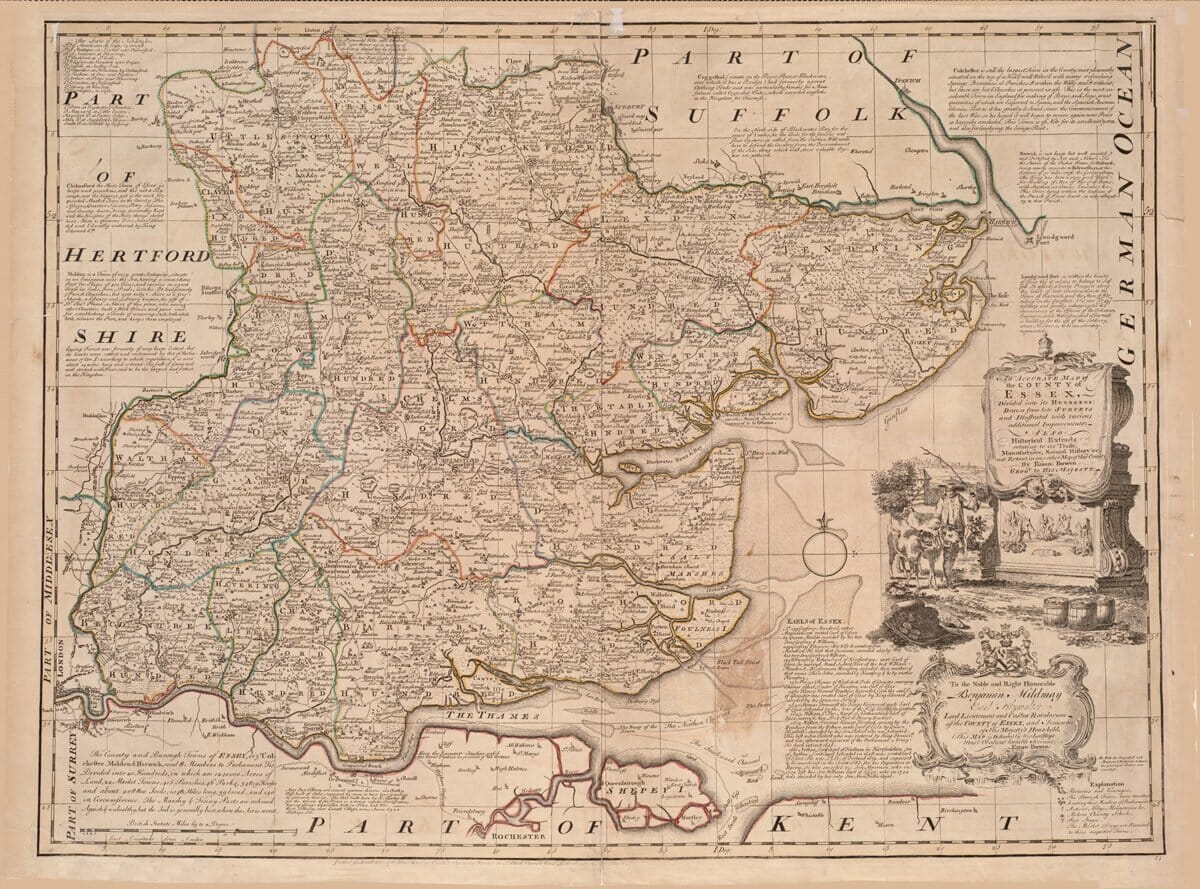 Vintage Map of Essex