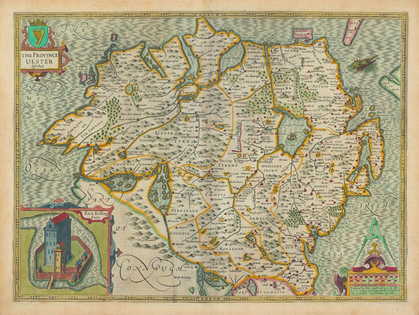 Antique Map of Northern Ireland
